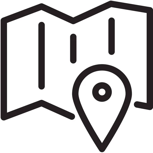 Direction Gps Location Icon Outline Style — стоковый вектор