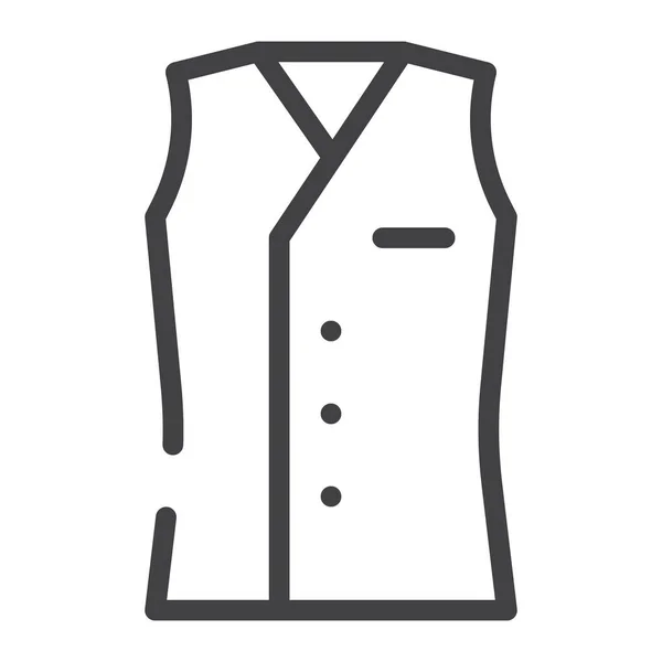 Clothing Male Vest Icon — Stock Vector