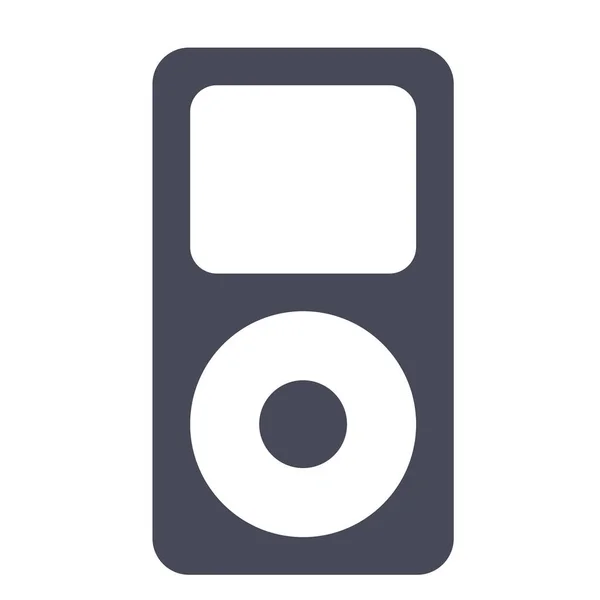 Apple Ipod Escuchar Icono Estilo Sólido — Vector de stock