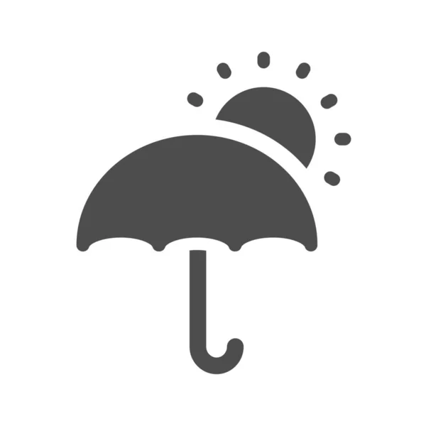 Climate Cloud Forecasting Icon Solid Style — Stock Vector