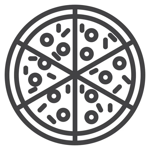 Ícone Pizza Menu Alimentos — Vetor de Stock