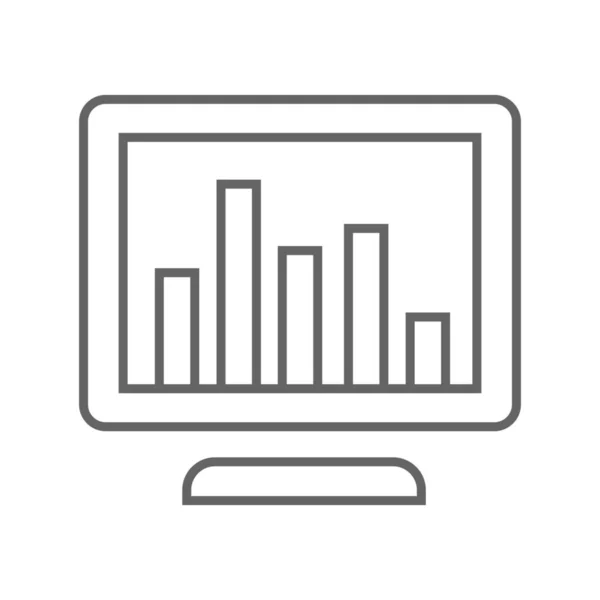 Ícone Pesquisa Desenvolvimento Monitoramento Tráfego Dados Estilo Outline — Vetor de Stock
