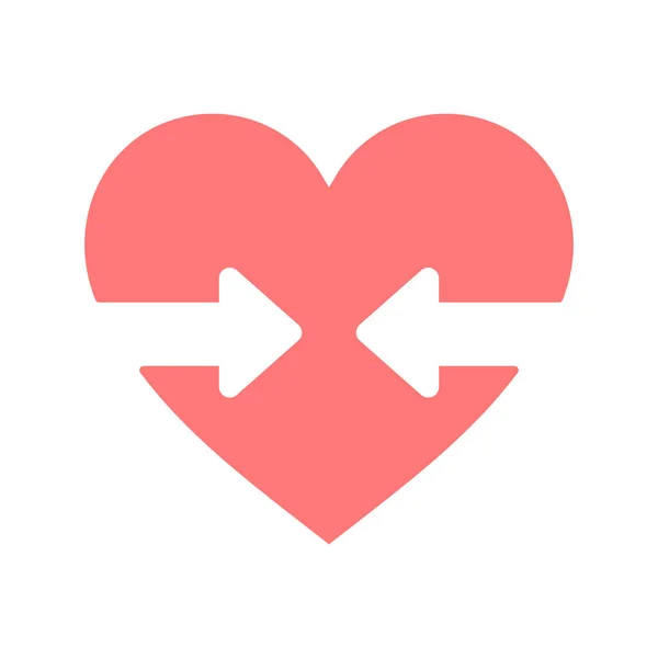 Heart Love Lover Icon Solid Style — Stock Vector