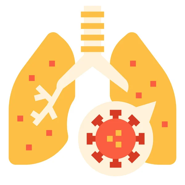 Anatomie Bakterien Atem Symbol Der Kategorie Krankenhäuser Gesundheitswesen — Stockvektor