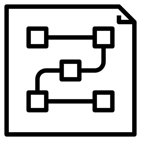 Ikona Schématu Procesu Plánování Kategorii Podnikání Řízení — Stockový vektor