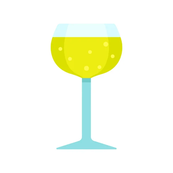 Drank Drankje Glas Pictogram Platte Stijl — Stockvector