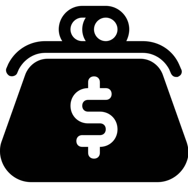 Dollar Finance Money Icon Solid Style — Stock Vector