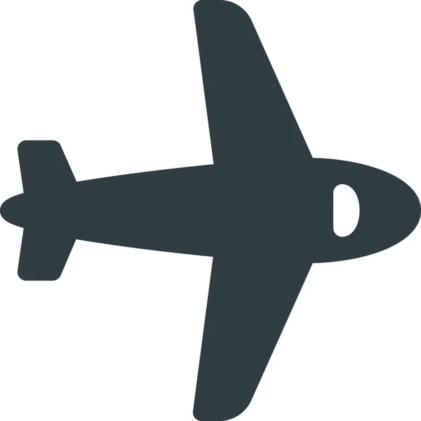 Flight Fly Plane Icon Solid Style — Stock Vector