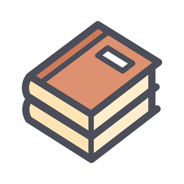 Knihkupectví Ikona Dokumentu Kategorii Vzdělávání Škola Vzdělávání — Stockový vektor