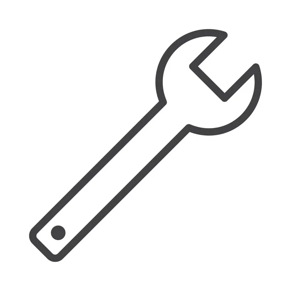 Llave Icono Llave Servicio Categoría Herramientas Construcción — Vector de stock