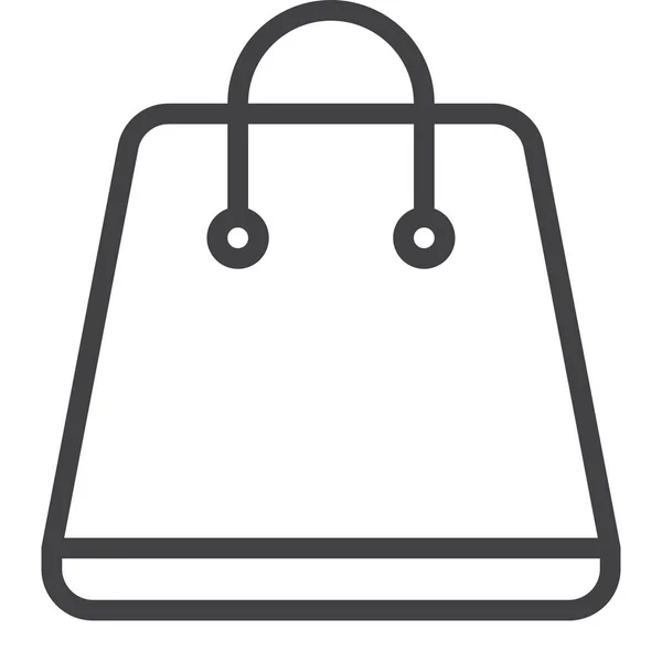 Zakkenpakket Papieren Pictogram Shopping Commerce Categorie — Stockvector