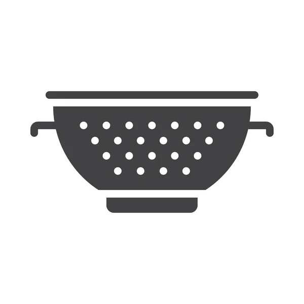 Colander Mat Kök Ikon Kategorin Mat Dryck — Stock vektor