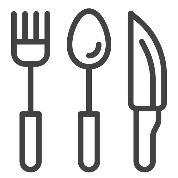 Cutlery Fork Spoon Icon — Stock Vector