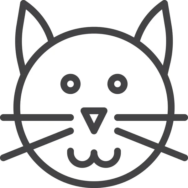 Gato Gatinho Pet Ícone Estilo Esboço — Vetor de Stock