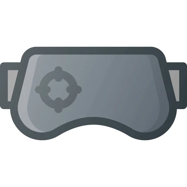 Oculus Icono Simulación Realidad Estilo Esquema Rellenado — Vector de stock