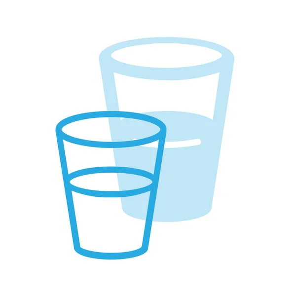 Beber Bebidas Icono Vidrio Estilo Esquema — Vector de stock