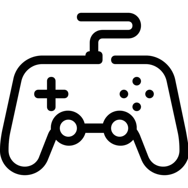 Controlador Juego Gamepad Icono Estilo Esquema — Vector de stock