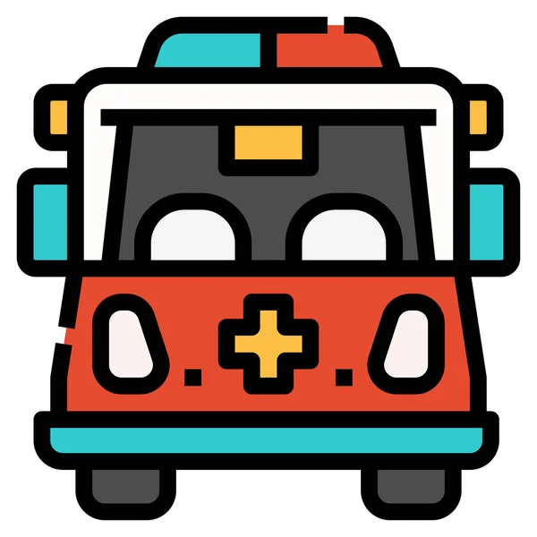 Ambulancia Icono Transporte Emergencia — Archivo Imágenes Vectoriales