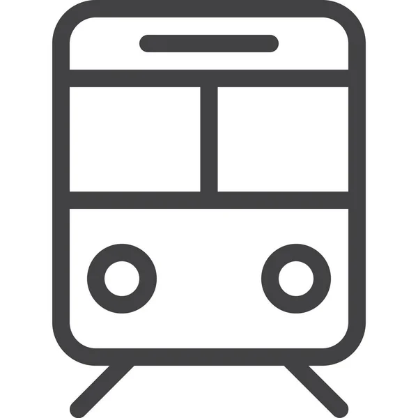Metro Subway Train Icon Outline Style — Stock Vector