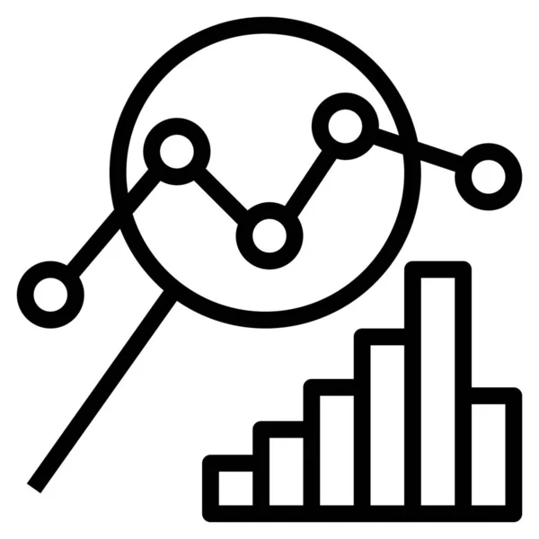 Иконка Диаграммы Анализа Стиле Наброска — стоковый вектор