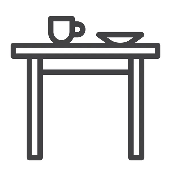 Taza Placa Cocina Icono — Vector de stock