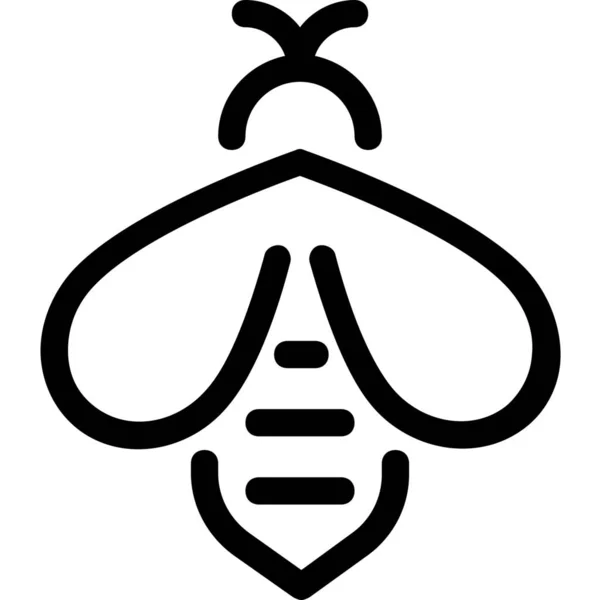 Bee Bug Εικονίδιο Εντόμων Στυλ Περίγραμμα — Διανυσματικό Αρχείο