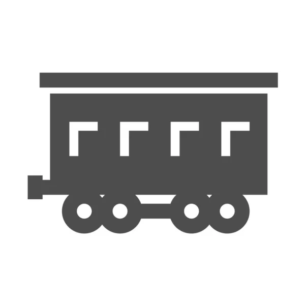 Eisenbahn Rialway Route Ikone Soliden Stil — Stockvektor