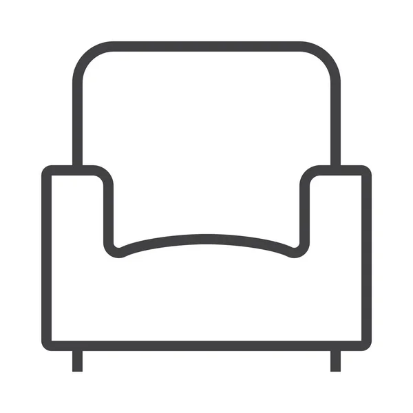 Fåtölj Komfort Ikon Möbler Heminredning Kategori — Stock vektor