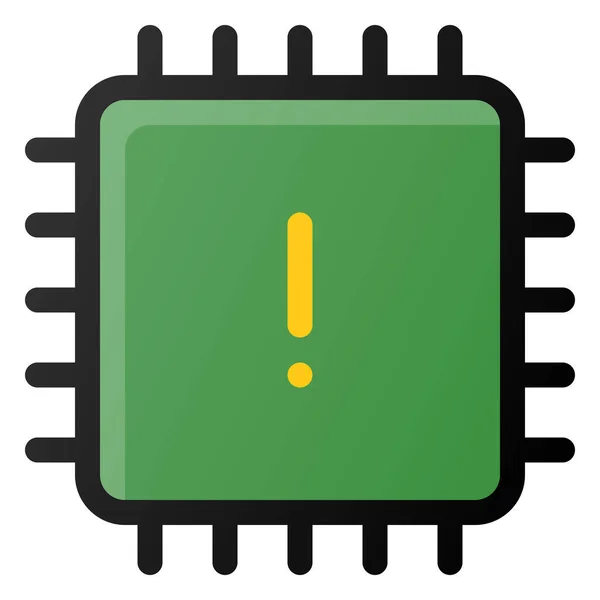 Erreur Icône Alerte Cpu — Image vectorielle