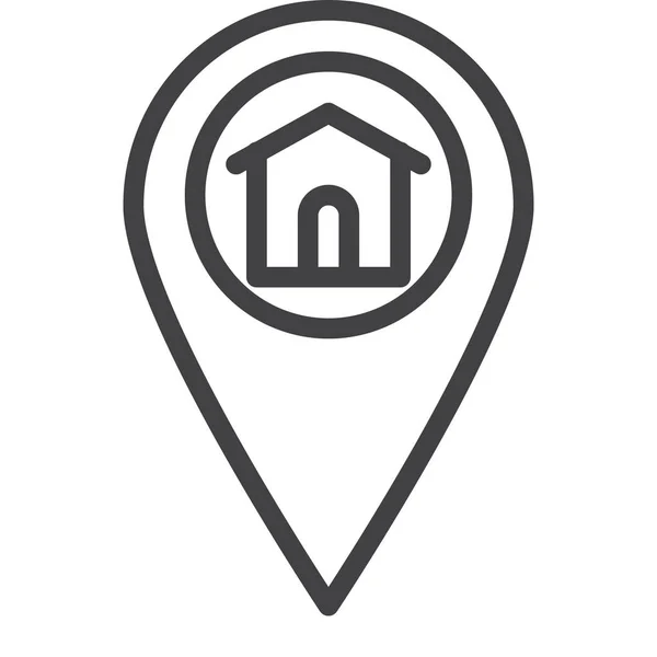 Home Location Marker Icon — Stock Vector