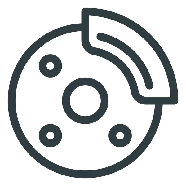 Break Car Component Icon Outline Stil — Stockvektor