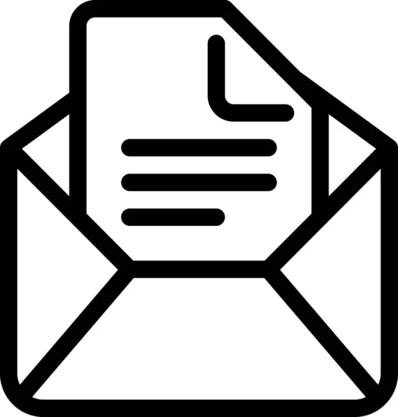 文档电子邮件图标的轮廓风格 — 图库矢量图片