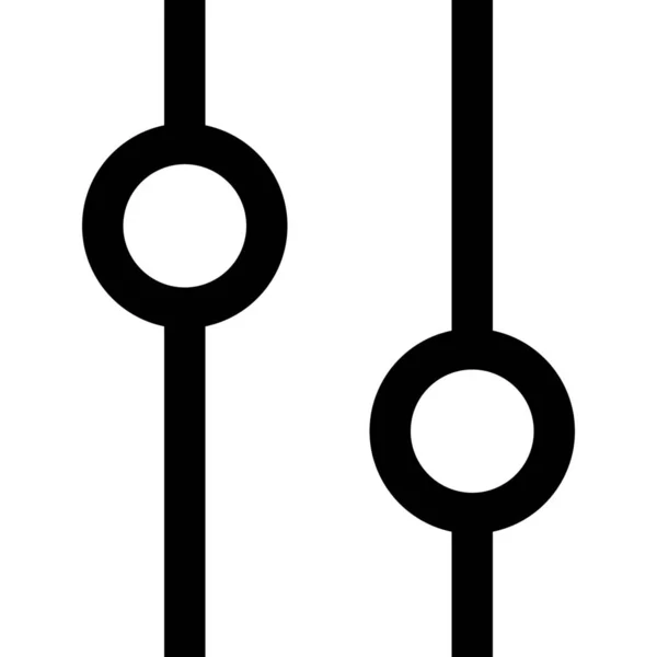 Ustawienia Ustawień Ikona Konfiguracji Stylu Outline — Wektor stockowy