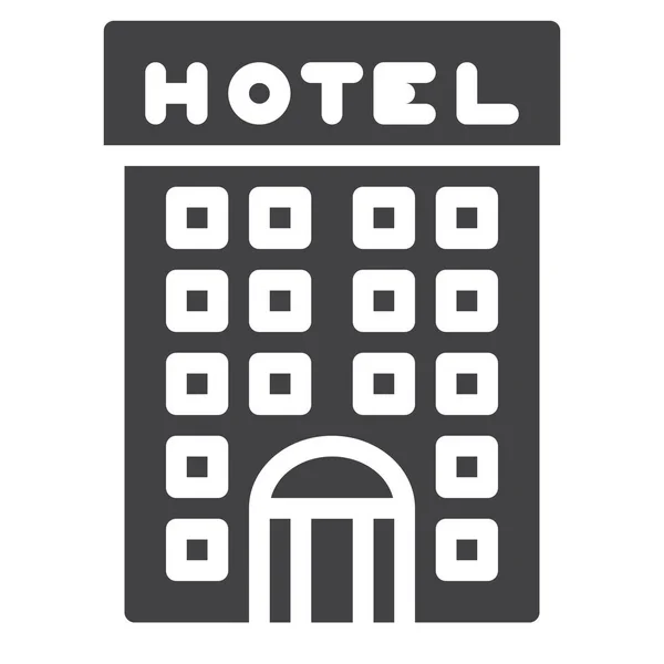 Ikona Budovy Hotelových Dveří — Stockový vektor