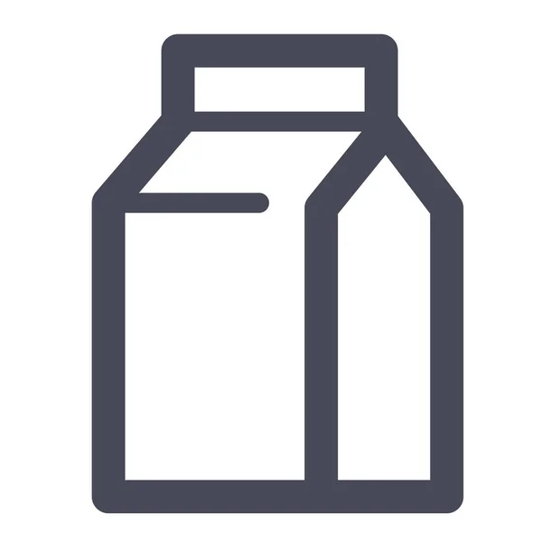 Mleko Solid Mieszana Ikona Stylu Solid — Wektor stockowy