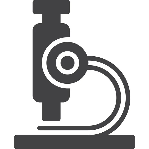 固体型实验室显微镜研究图标 — 图库矢量图片