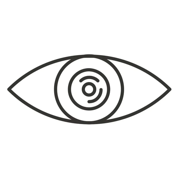 Eye Eyes Look Icoon Outline Stijl — Stockvector