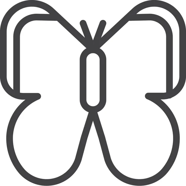 Иконка Бабочки Насекомого Стиле Контура — стоковый вектор