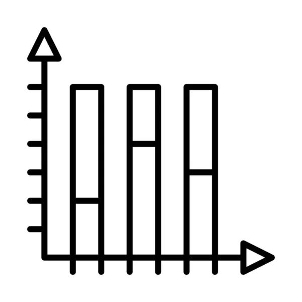 Ícono Gráfico Negocio Analítica Estilo Esquema — Vector de stock