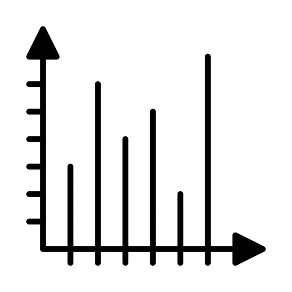 Wykres Analityczny Finanse Ikona Solid Stylu — Wektor stockowy