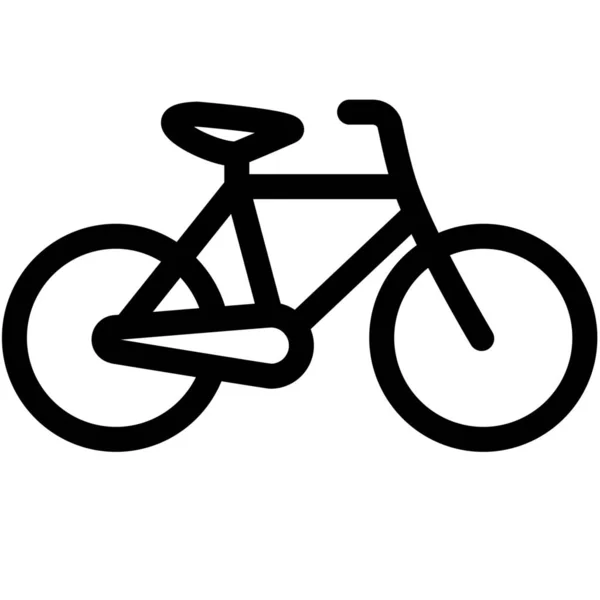 Outline Biçiminde Bisiklet Bycicle Taşıma Simgesi — Stok Vektör