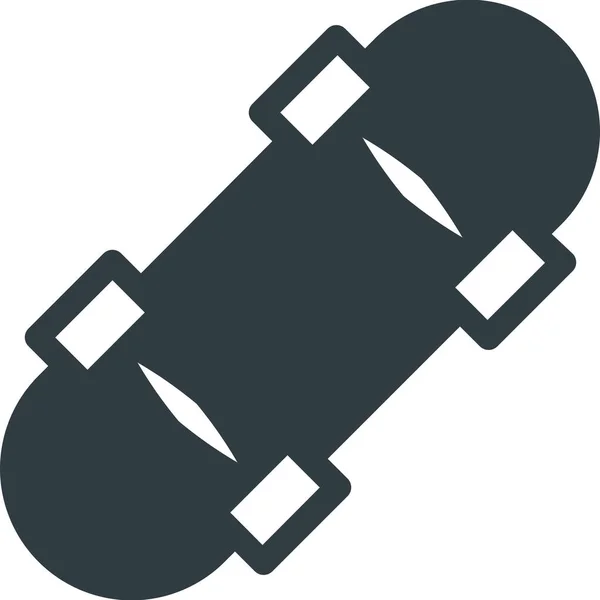 Bordo Adeguatezza Skate Icona Stile Solido — Vettoriale Stock