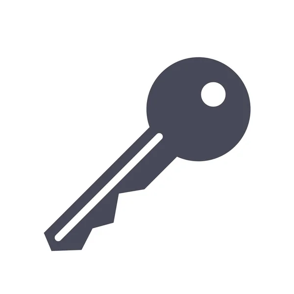 Κλειδί Κλειδώματος Εικονίδιο Κωδικού Πρόσβασης Στερεό Στυλ — Διανυσματικό Αρχείο