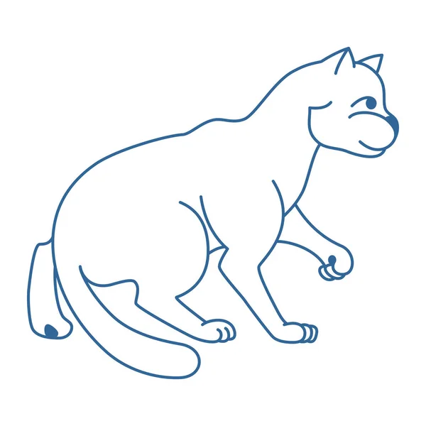 Tier Haustier Wildkatze Ikone — Stockvektor