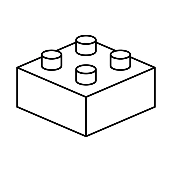 Bem Block Costruire Icona Stile Outline — Vettoriale Stock