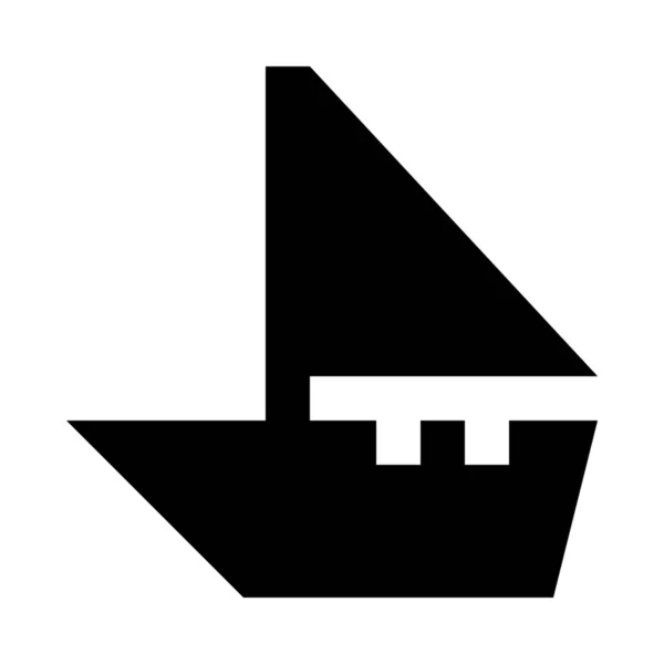 Barco Vela Icono Del Barco Vela — Vector de stock