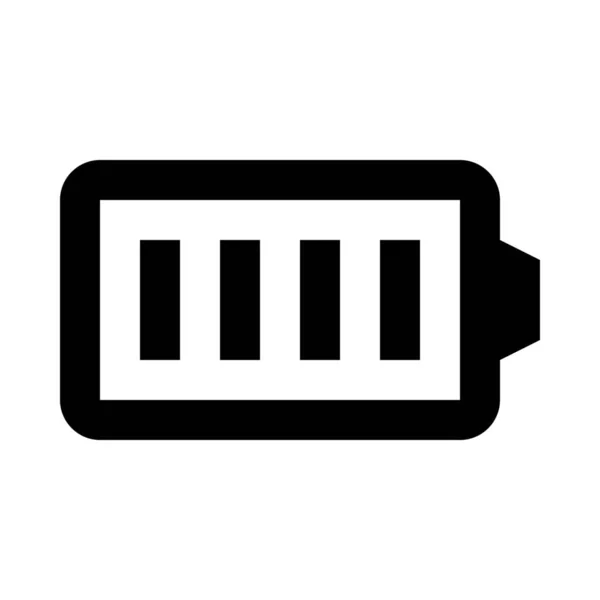 Batterij Opladen Pictogram Omtrek Stijl — Stockvector