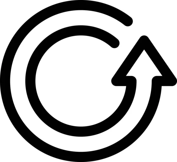 Flèche Cercle Icône Mouvement — Image vectorielle