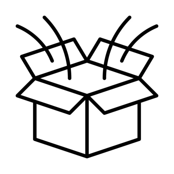 Icono Regalo Entrega Caja Estilo Esquema — Vector de stock