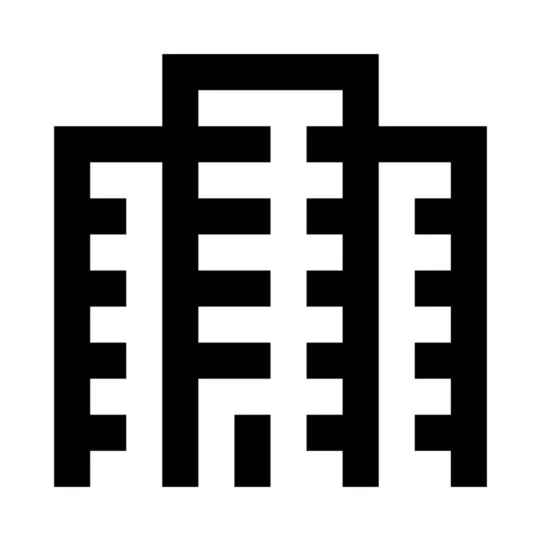 Appartements Immeuble Ville Icône — Image vectorielle